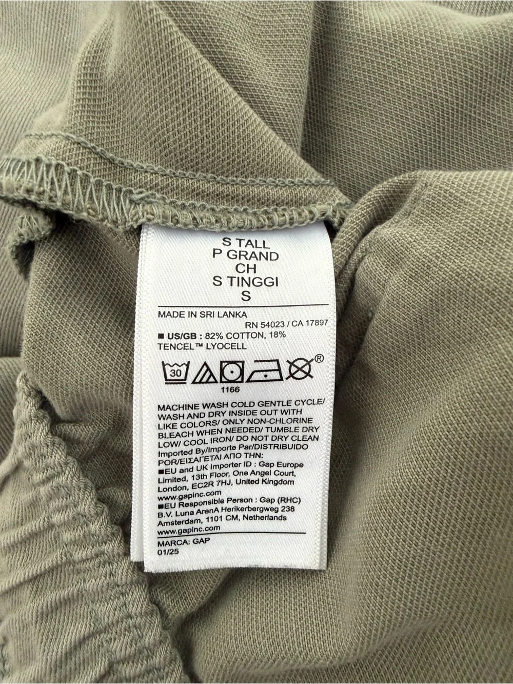 GAP Mid Rise Easy Utility Barrel Pants TALL - Picture 7 of 7
